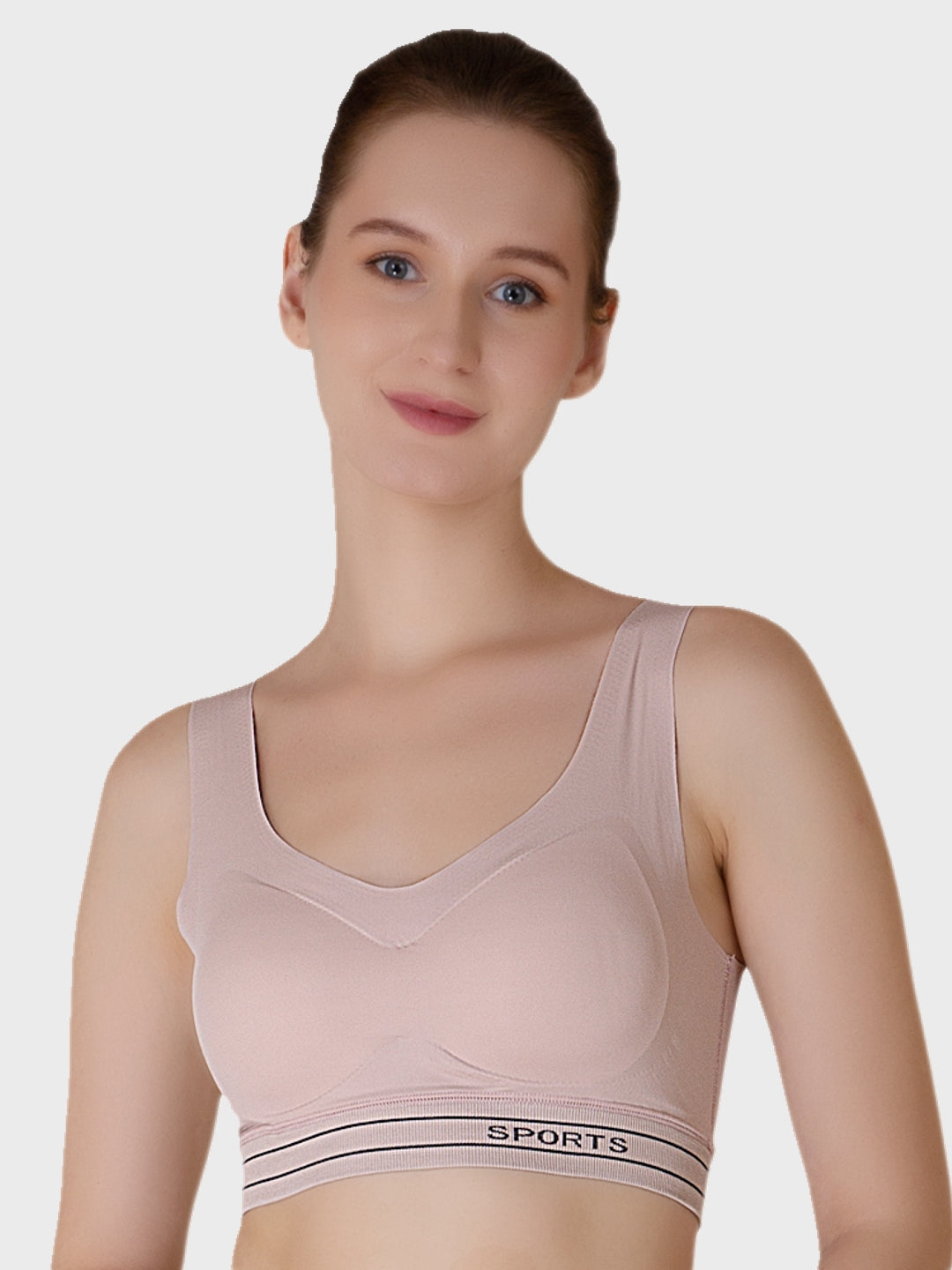 Luella™ Women’s Lightly Padded Wire-Free T-Shirt Bra – Breathable and Seamless Comfort.