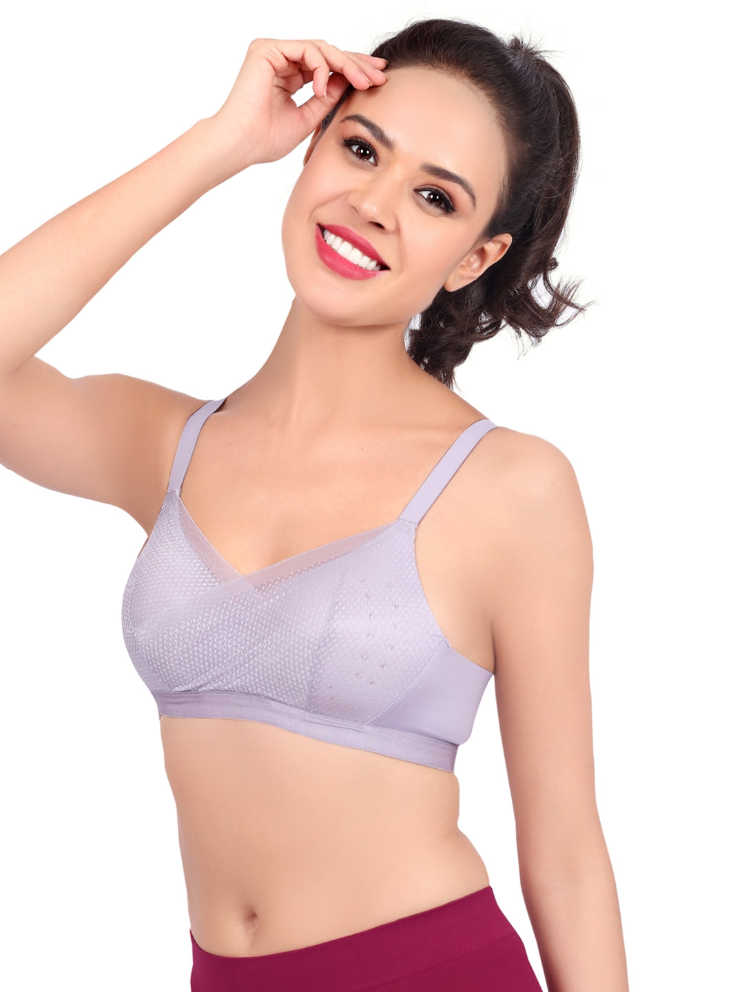 Luella® Padded Non-Wired Mesh Bra - Lace