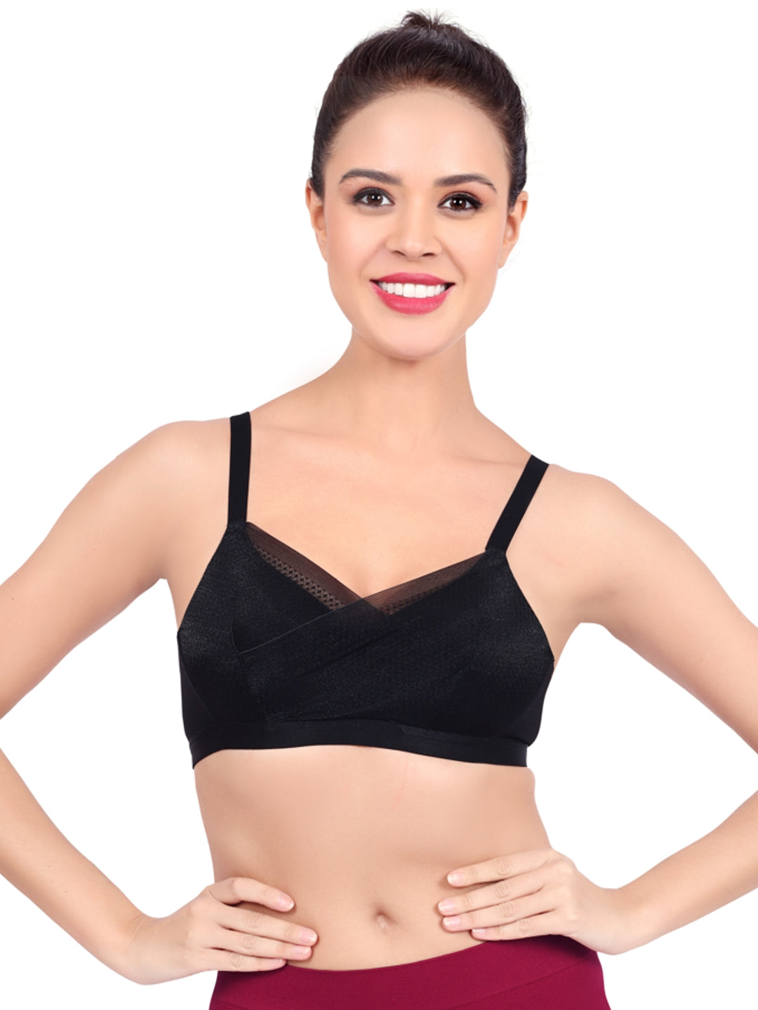 Luella® Padded Non-Wired Mesh Bra - Lace
