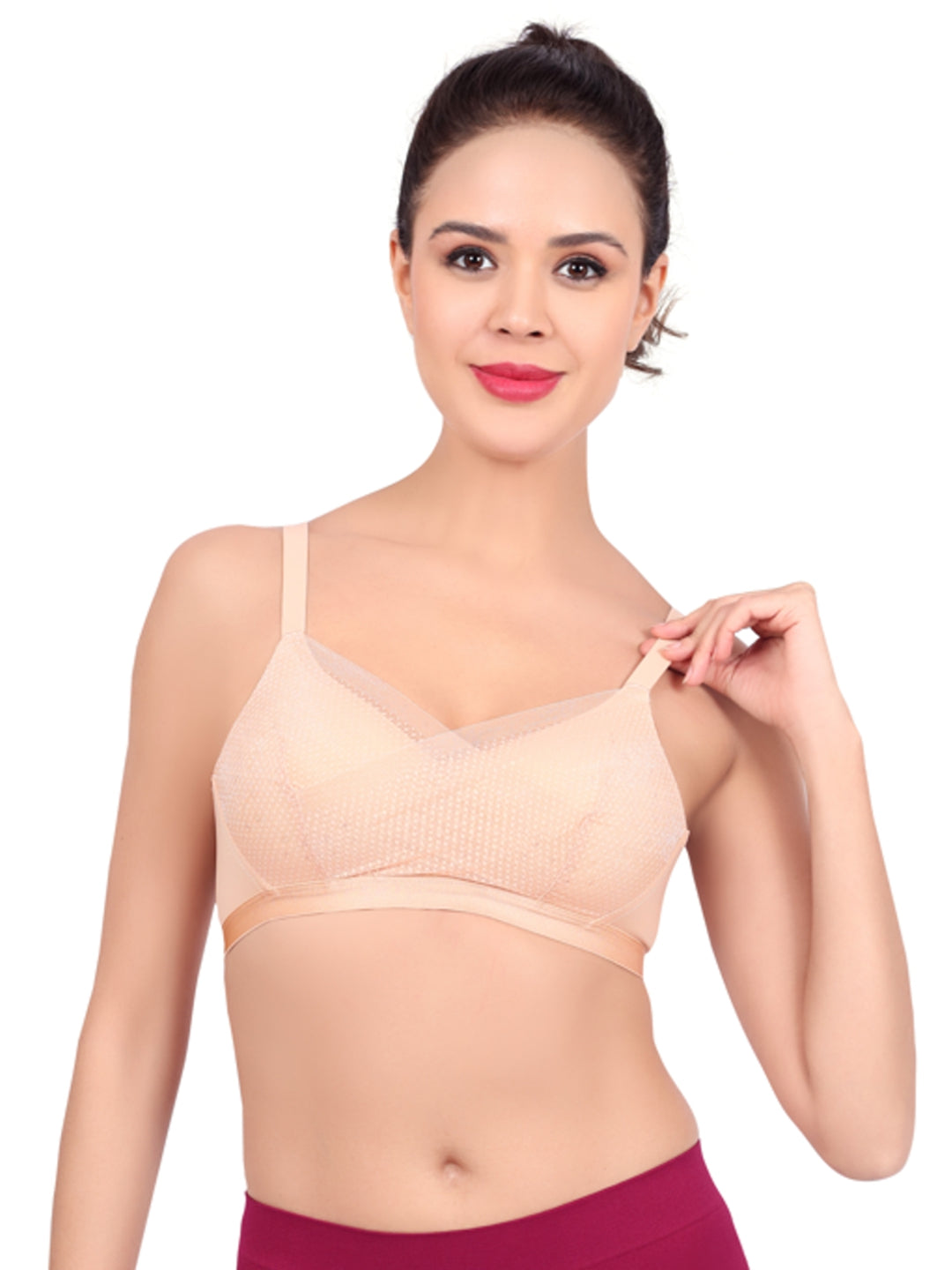 Luella® Padded Non-Wired Mesh Bra - Lace