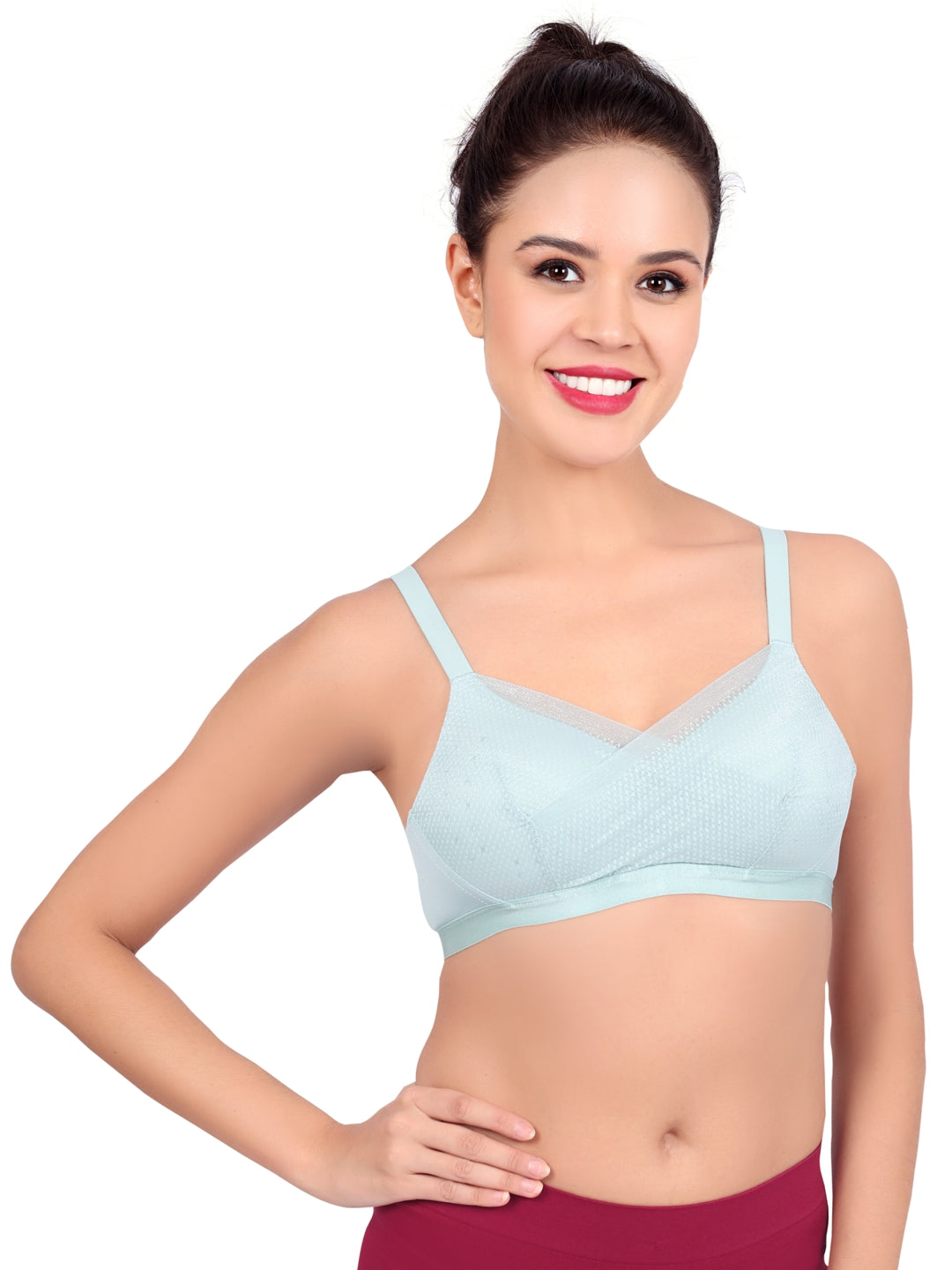 Luella® Padded Non-Wired Mesh Bra - Lace
