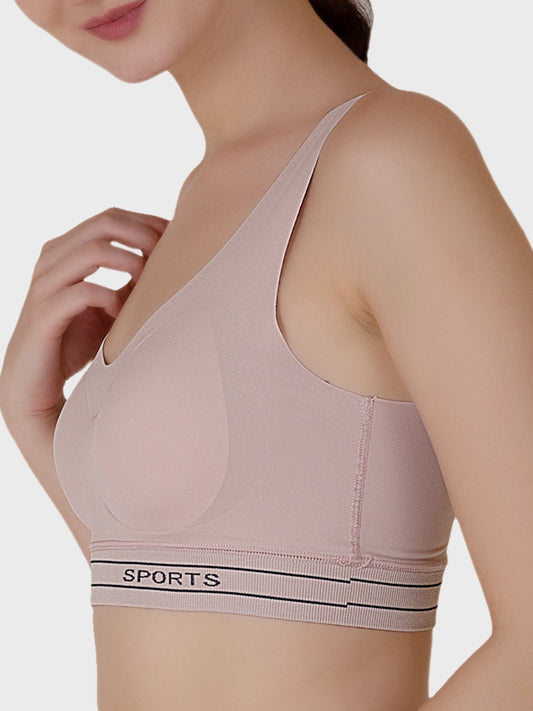 Luella™ Women’s Lightly Padded Wire-Free T-Shirt Bra – Breathable and Seamless Comfort.