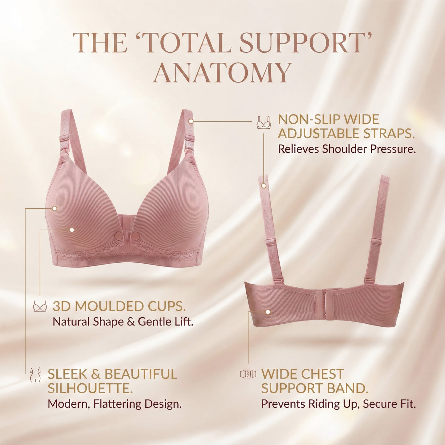 Luella Pack of 2 Maternity Cotton Front Open Padded Bra