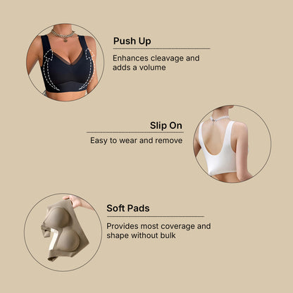 Luella Signature Lace™: The Wire-Free "Second Skin" Bra (Seamless Nylon) aka NINJA Bra