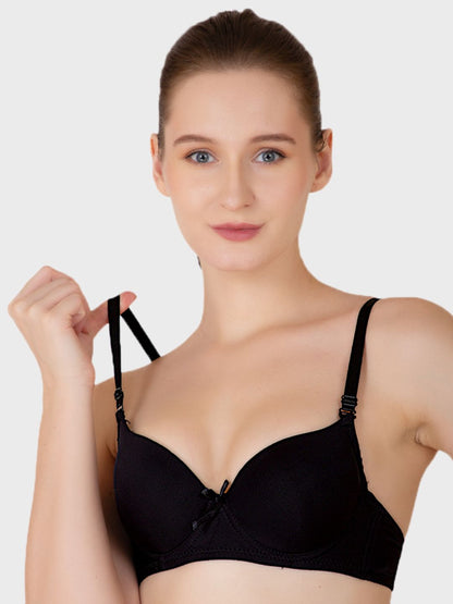 Luella™ Padded Push-Up Bra with Underwire – Seamless Comfort, Effortless Style.