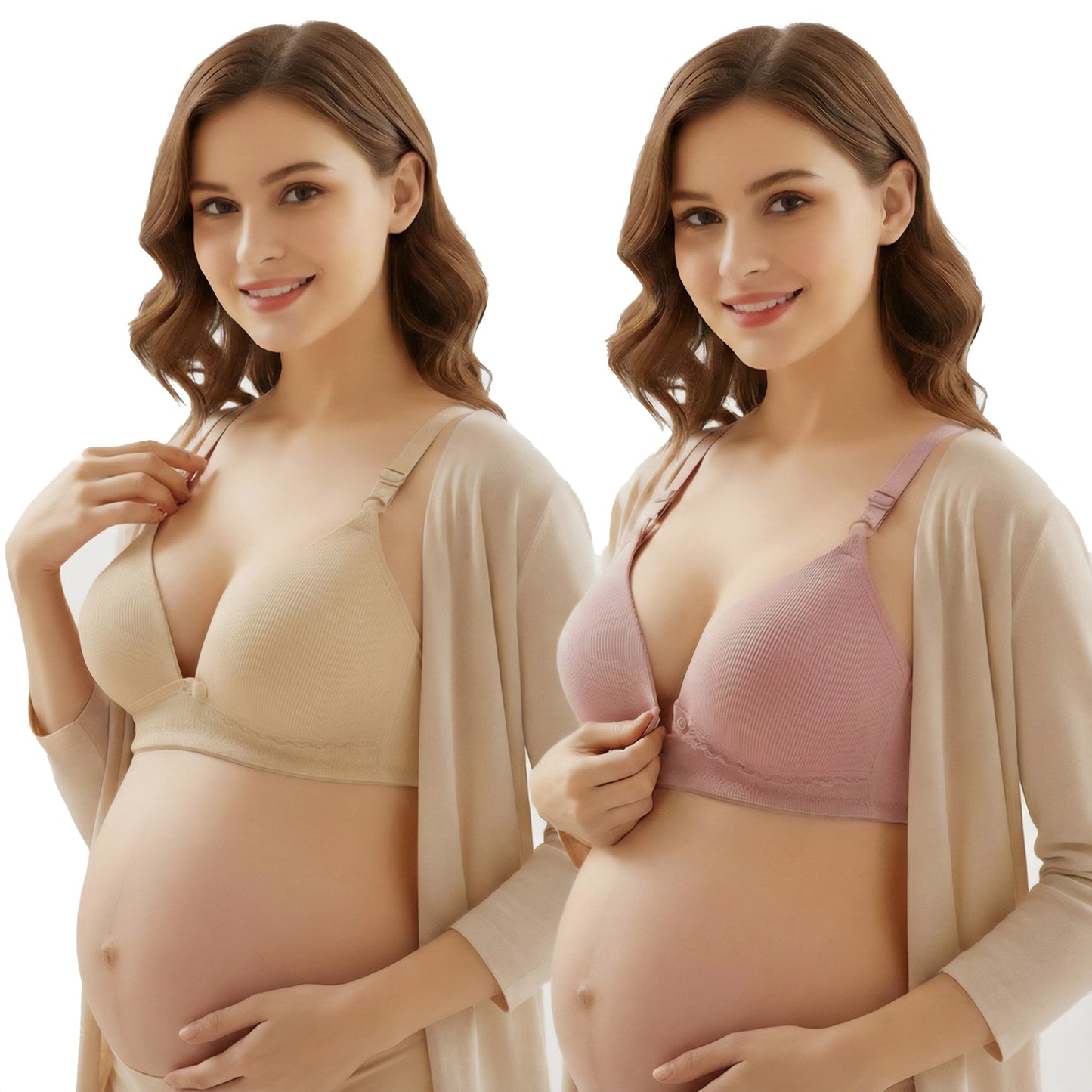 Luella Pack of 2 Maternity Cotton Front Open Padded Bra