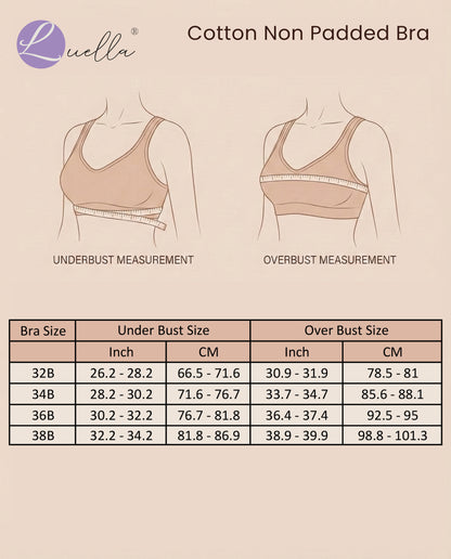 The Luella Double-Layered Cotton Comfort Bra - B Cup