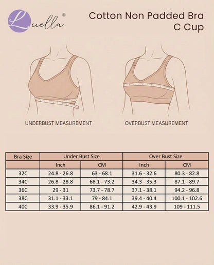 The Luella Double-Layered Cotton Comfort Bra - C Cup