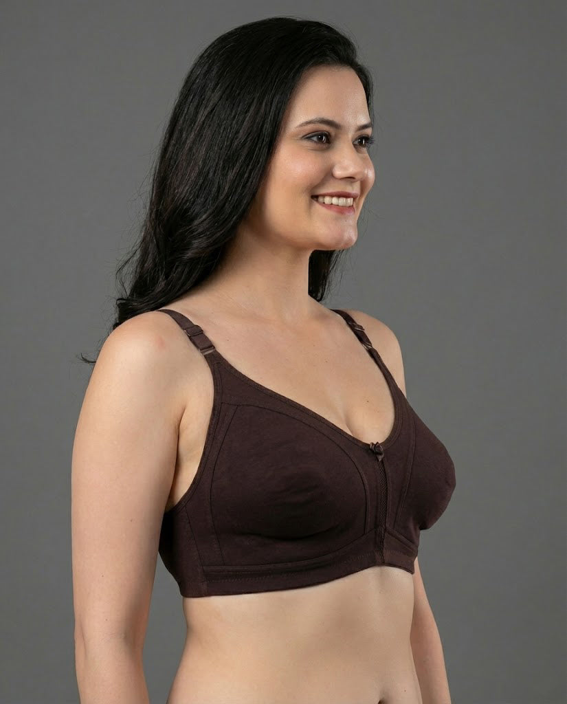 The Luella Double-Layered Cotton Comfort Bra - D Cup