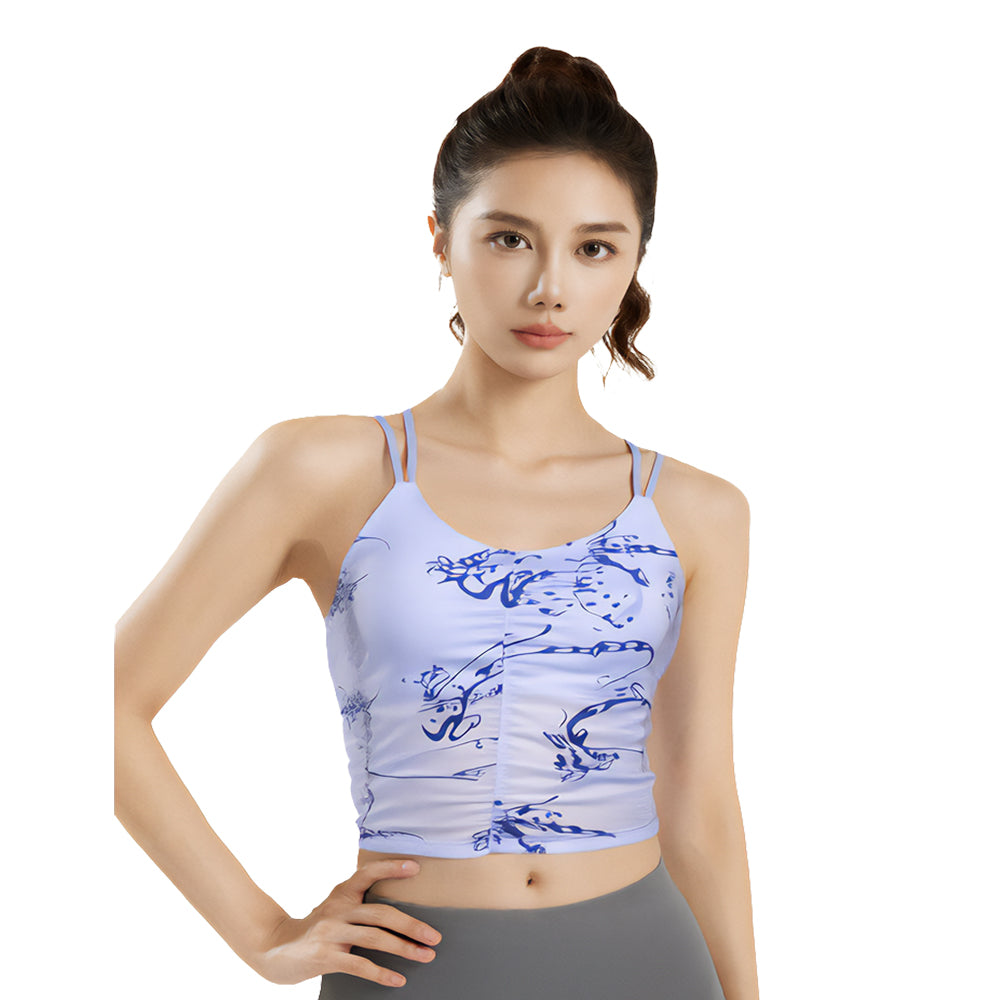 The Luella Sheer Mesh Built-In Bra Top