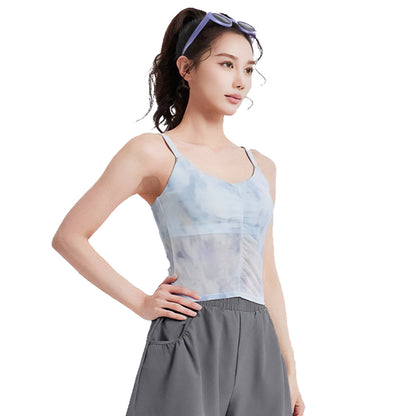 The Luella Sheer Mesh Built-In Bra Top