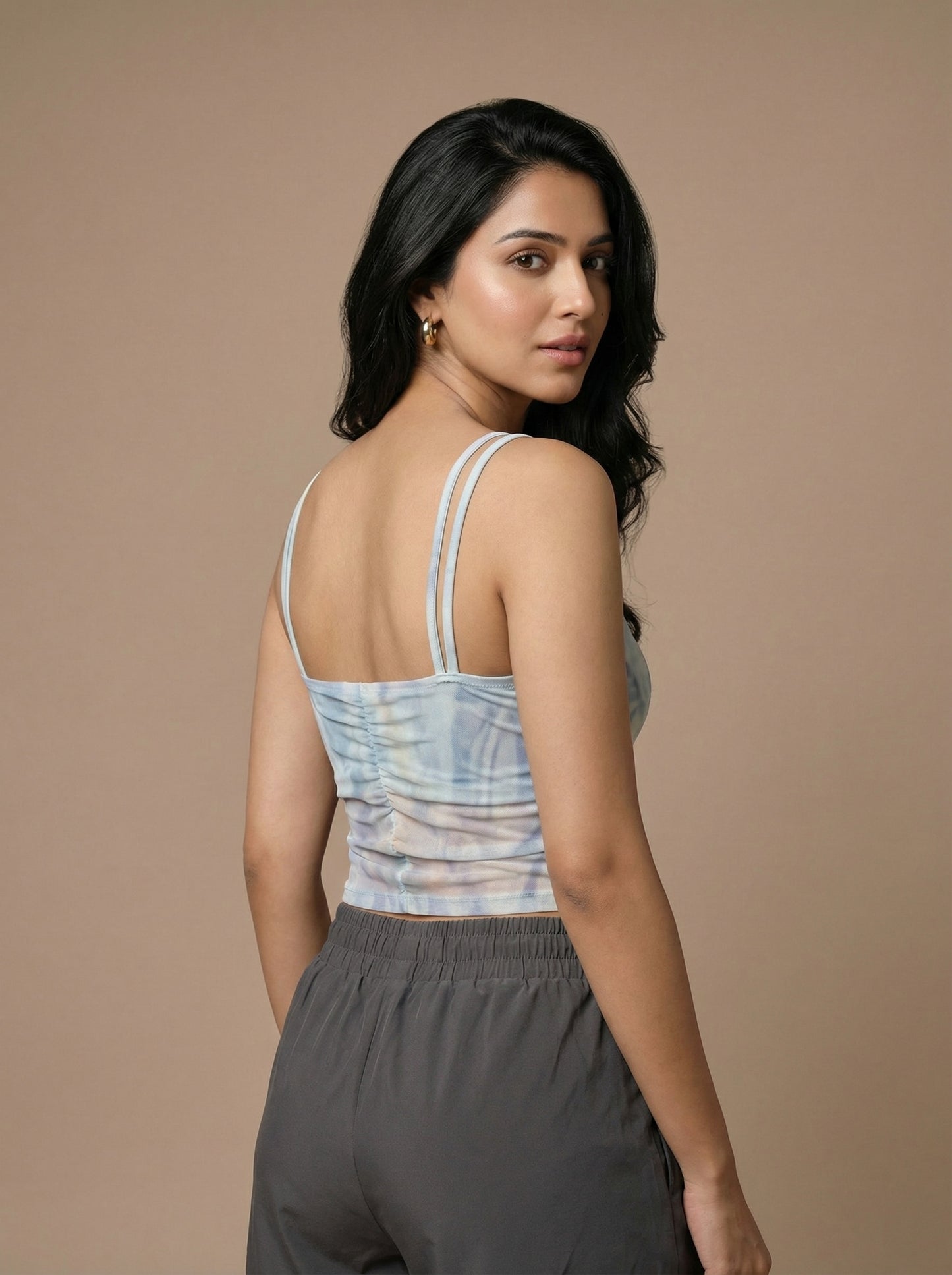The Luella Sheer Mesh Built-In Bra Top