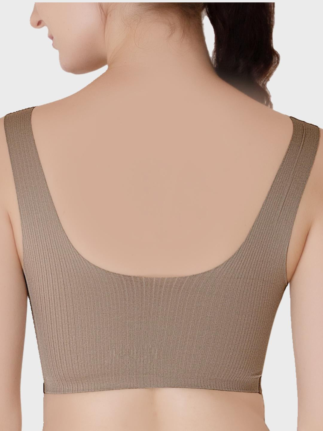Luella™ Women's Wireless Full Support T-Shirt Bra – Padded Lace Silk for Everyday Comfort.