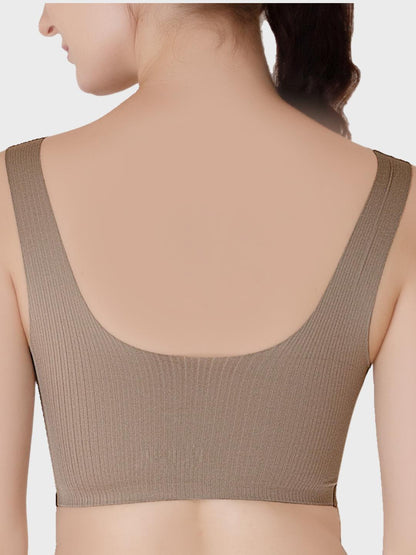 Luella™ Women's Wireless Full Support T-Shirt Bra – Padded Lace Silk for Everyday Comfort.