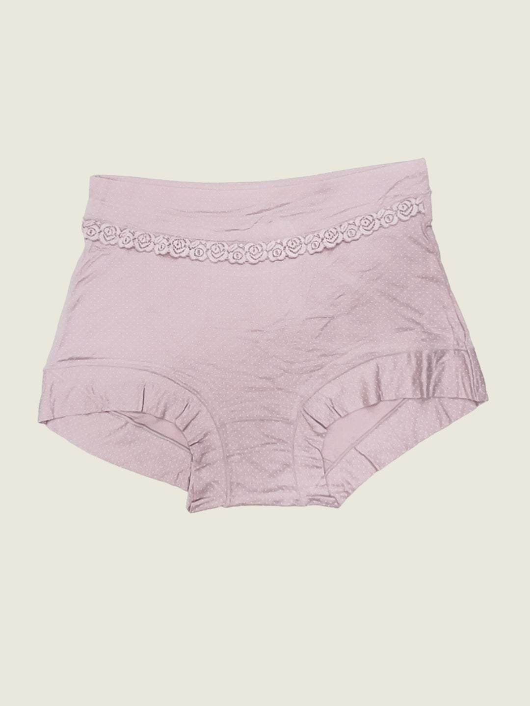 Luella™ Women's Elegant Lace Waistband Hipster Panty – Full Coverage Cotton-Spandex Comfort.
