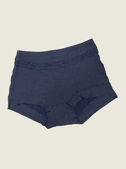 Luella™ Women's Elegant Lace Waistband Hipster Panty – Full Coverage Cotton-Spandex Comfort.
