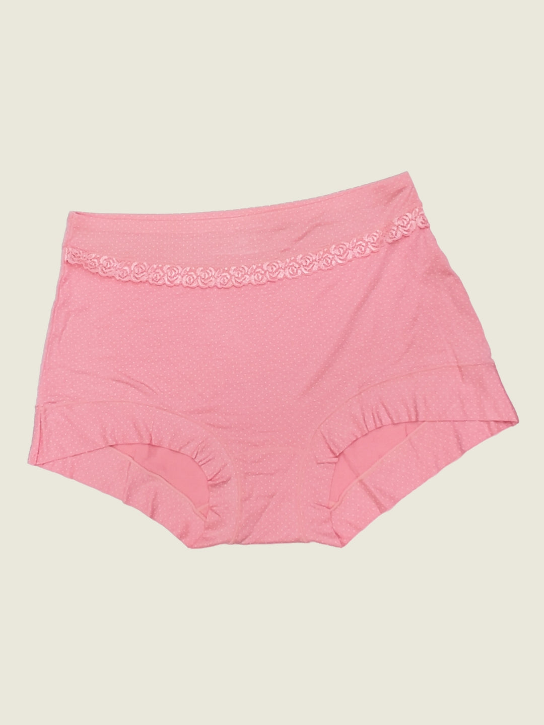 Luella™ Women's Elegant Lace Waistband Hipster Panty – Full Coverage Cotton-Spandex Comfort.