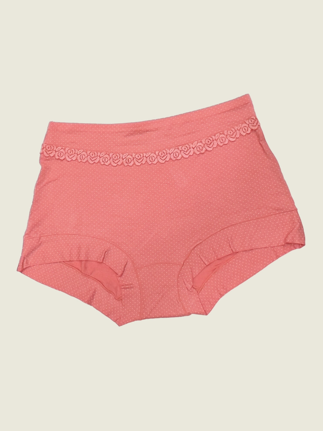 Luella™ Women's Elegant Lace Waistband Hipster Panty – Full Coverage Cotton-Spandex Comfort.